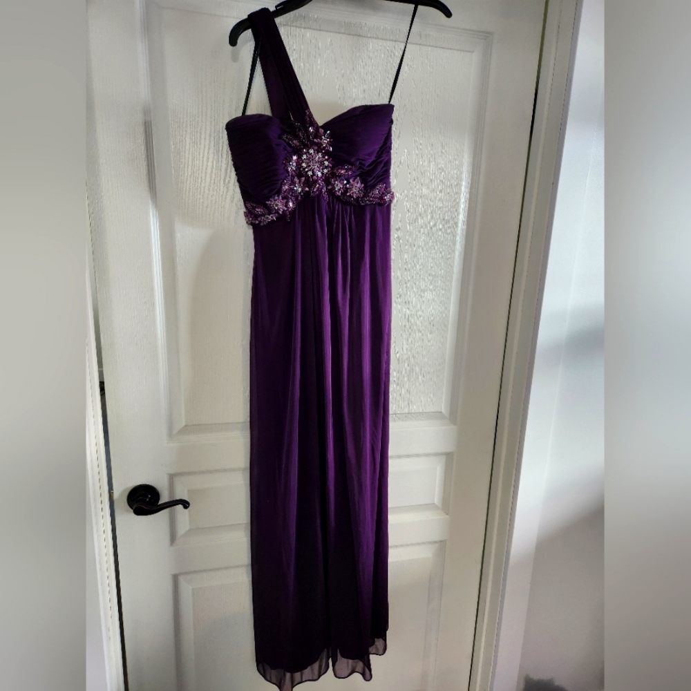 Xscape by Joanna Chen gown, XS in deep purple